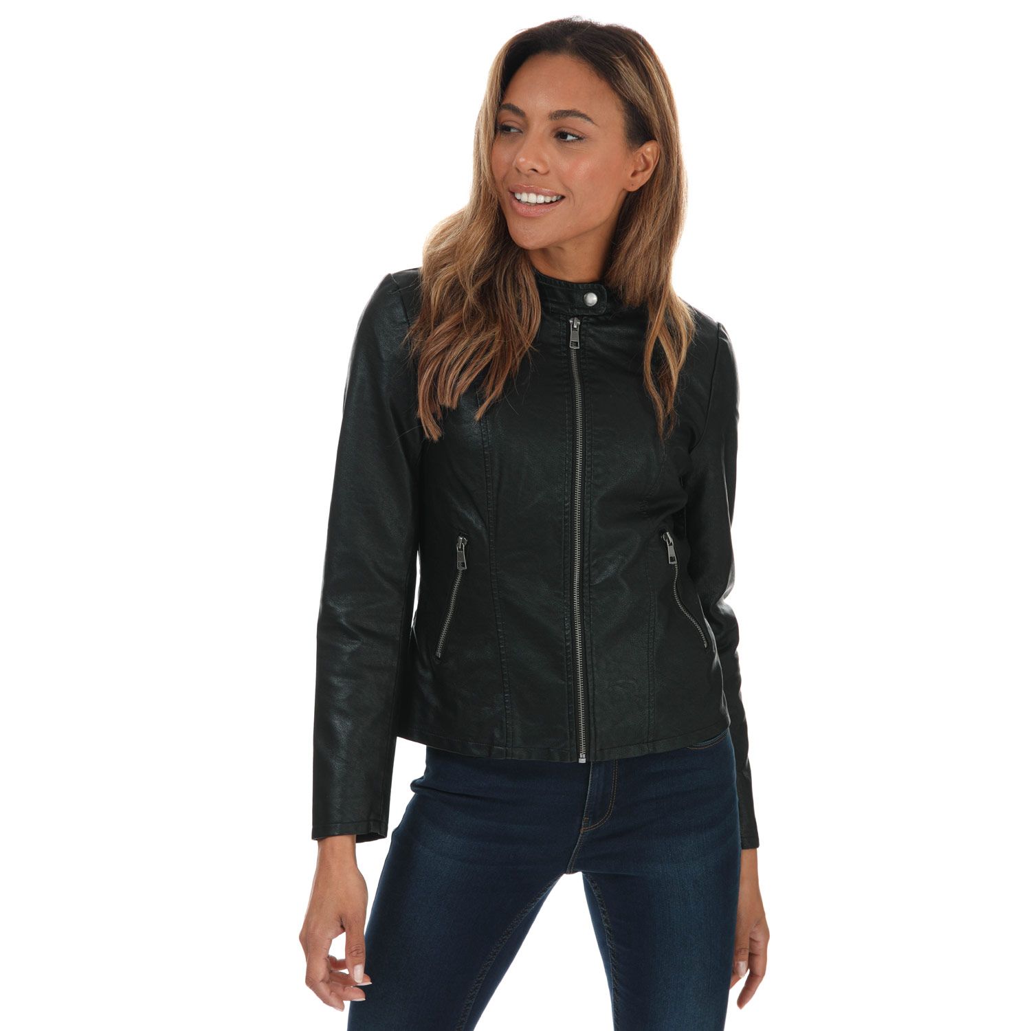 Womens Melisa Faux Leather Jacket