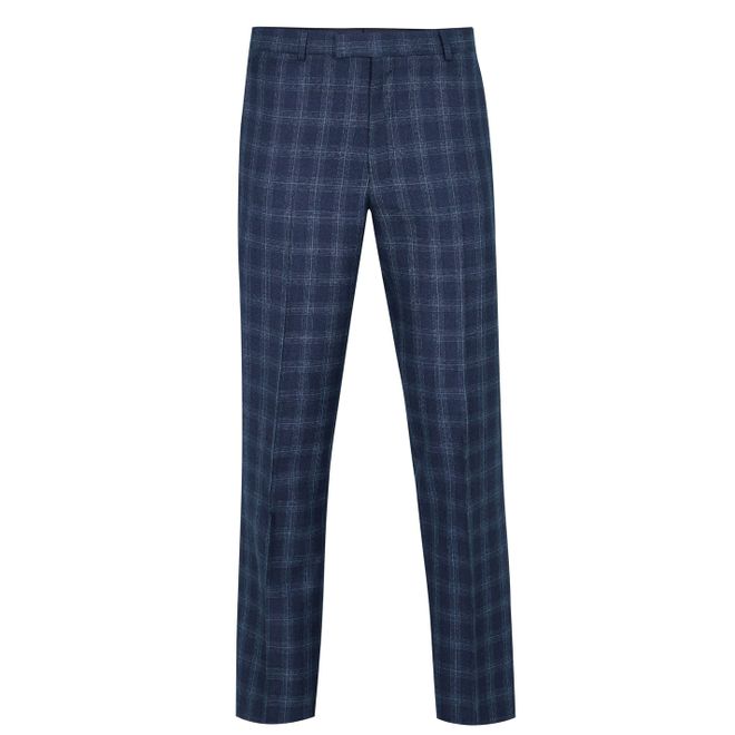 Baker Navy Checked Trousers