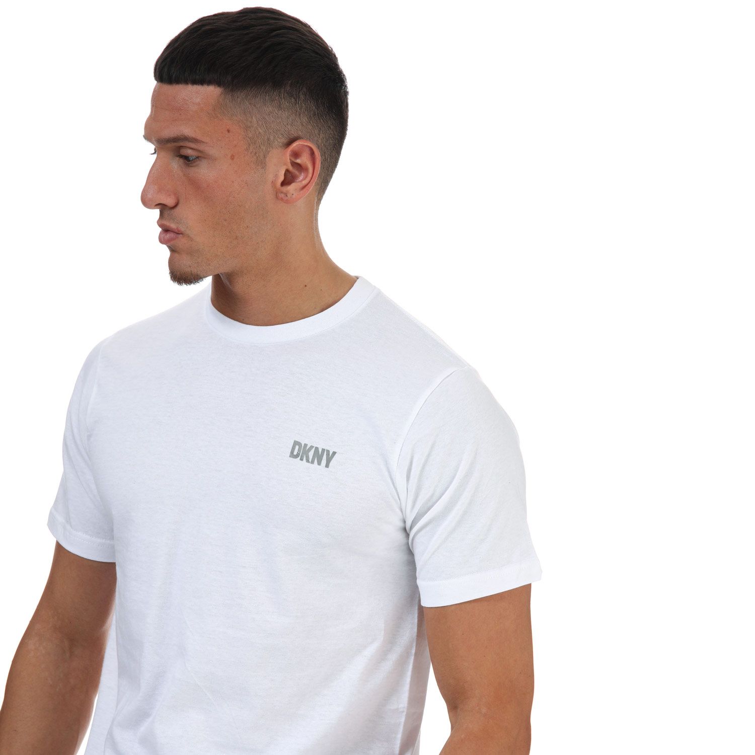 DKNY Mens Lounge Label The White Navy 3 Get - Giants Pack T-Shirts