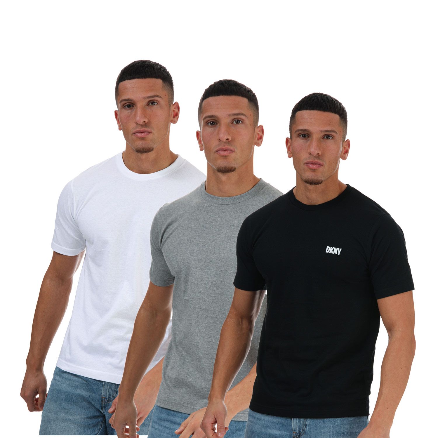 Black Grey DKNY Mens - Get Lounge Giants White T-Shirts 3 Label The Pack