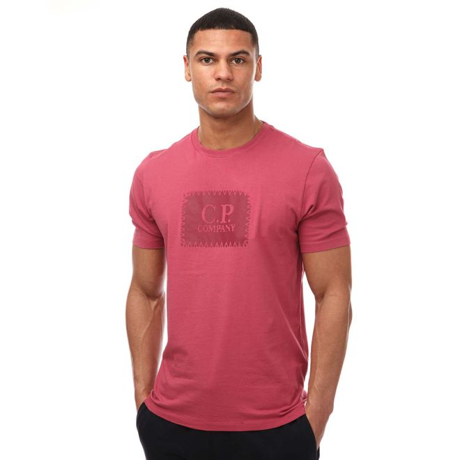 Mens Jersey Label Style Logo T-Shirt