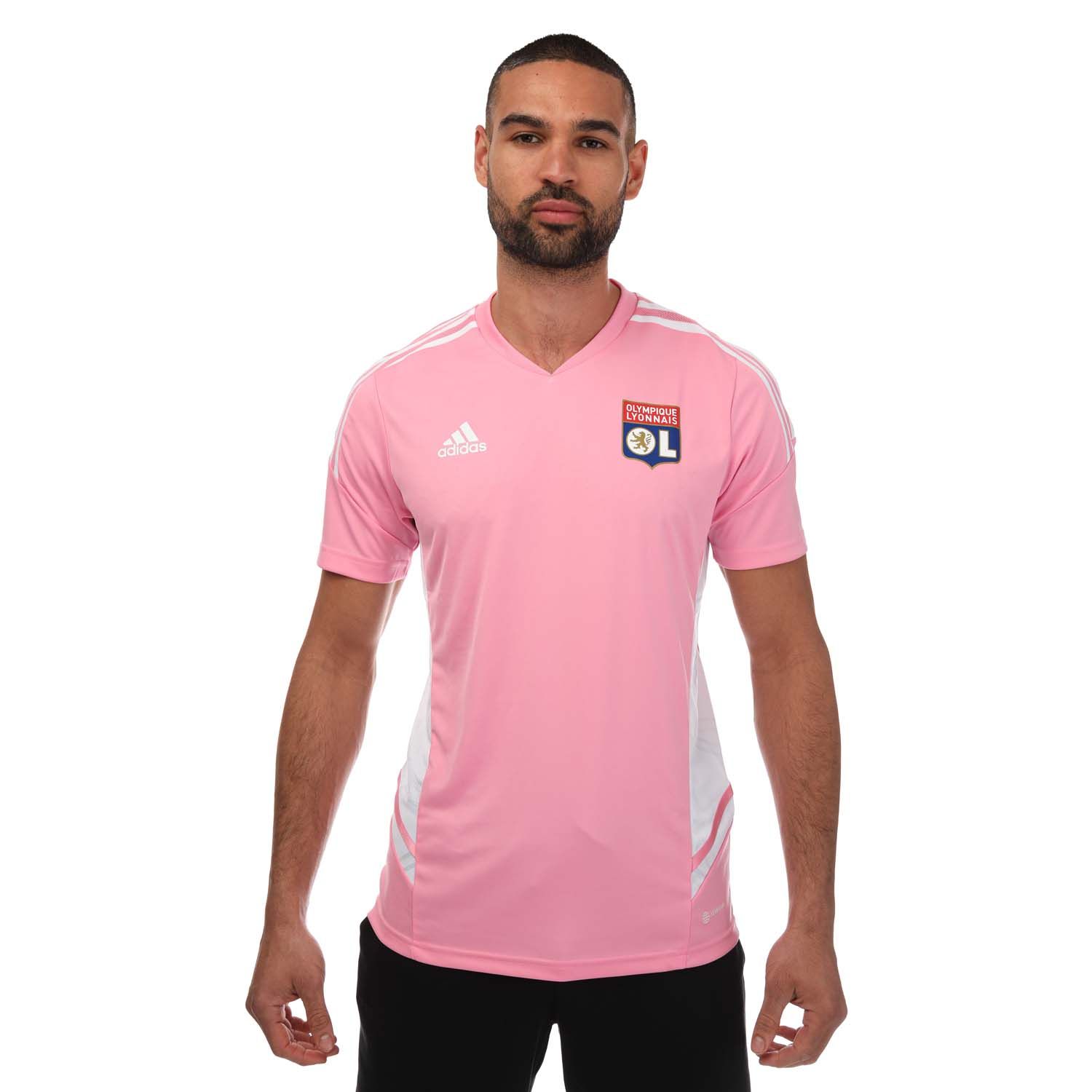 Pink adidas Mens Lyon 2022/23 Training Jersey - Get The Label