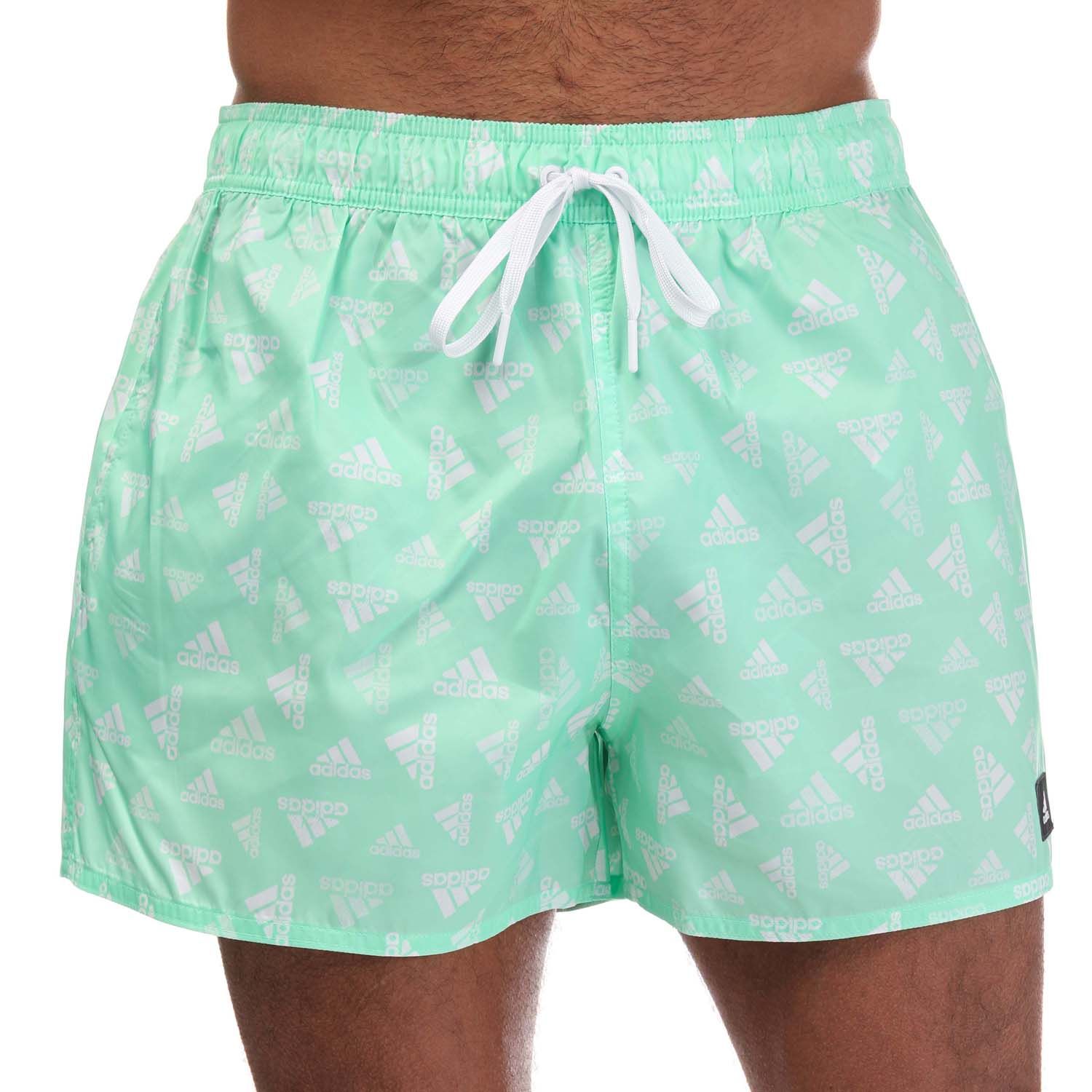 Mens Logo Print Swim Shorts