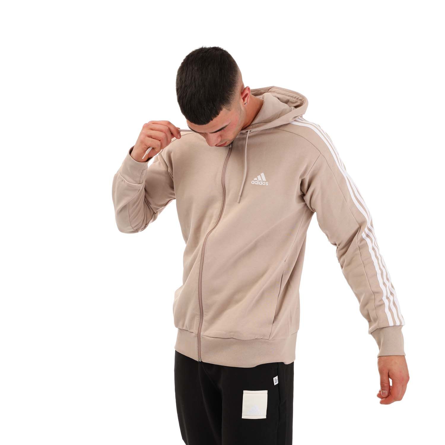 Mens Essentials French Terry Full-Zip Hoodie