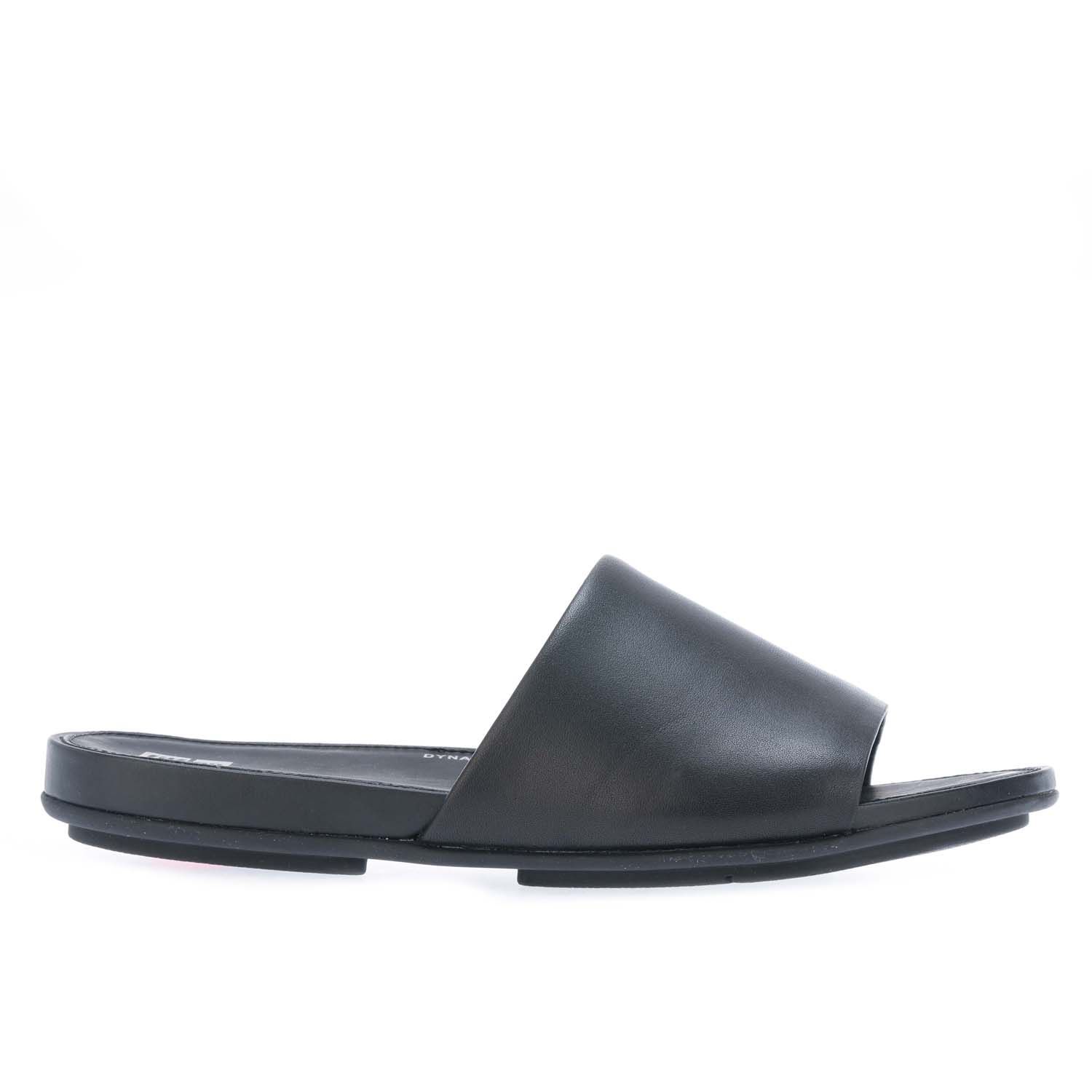 Womens Gracie Leather Slide Sandals