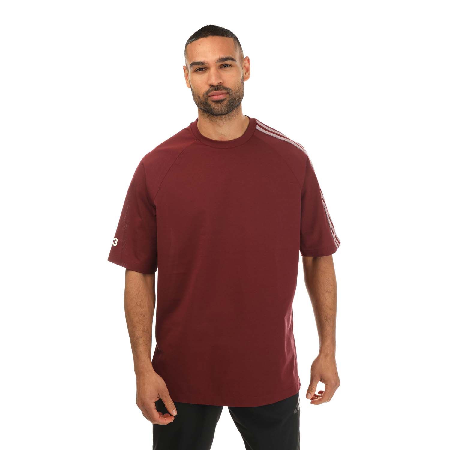 Mens 3 Stripes Short Sleeve T-Shirt