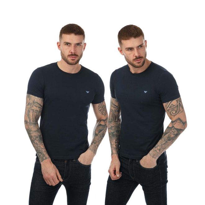 Mens 2 Pack Assorted Crew Neck T-Shirt