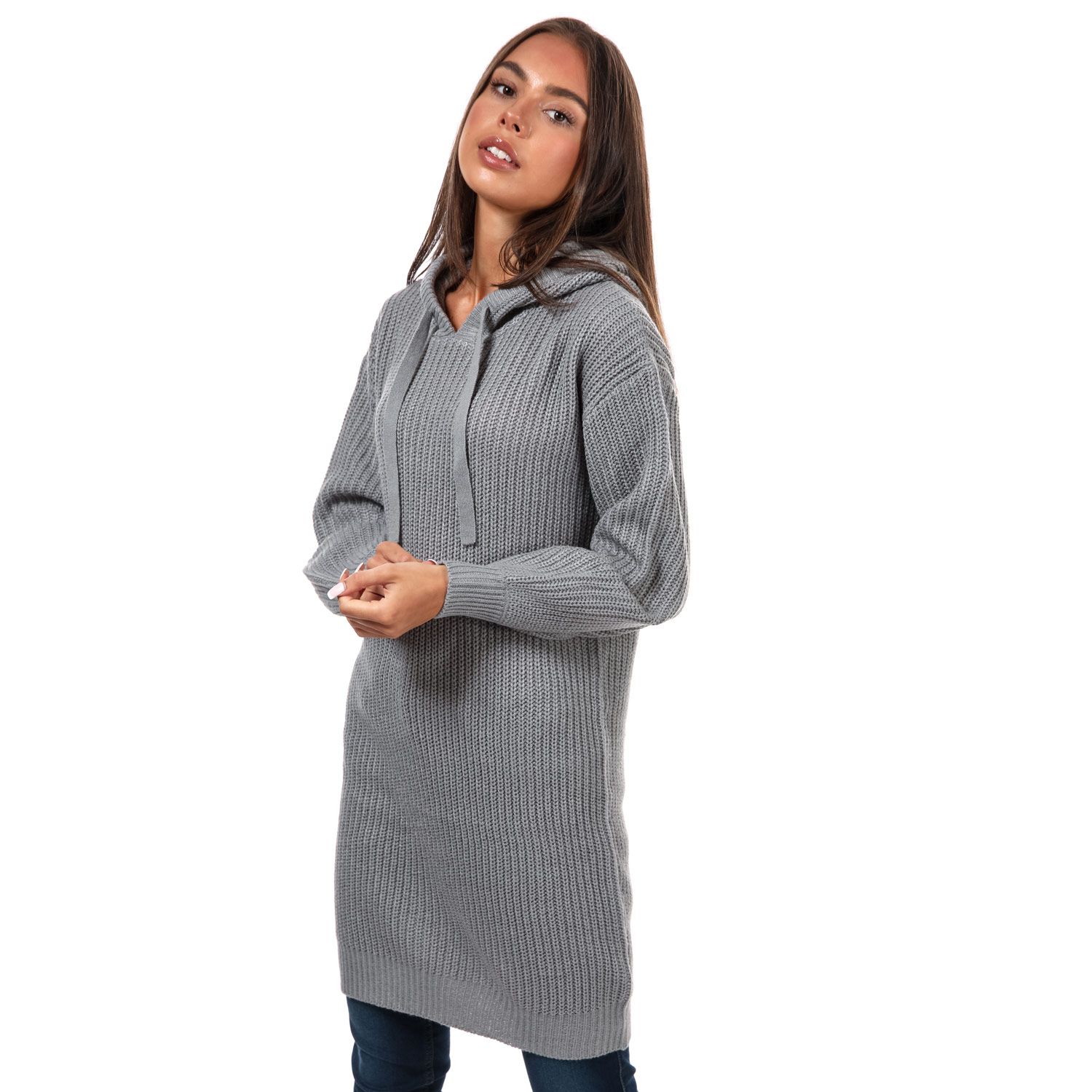 Product photo of Womens knitted hooded jumper dress