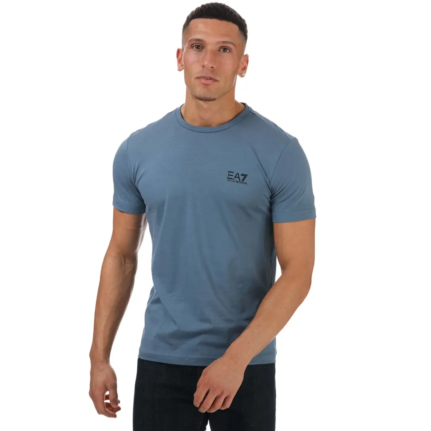 Navy Emporio Armani EA7 Mens Centre Logo T-Shirt - Get The Label