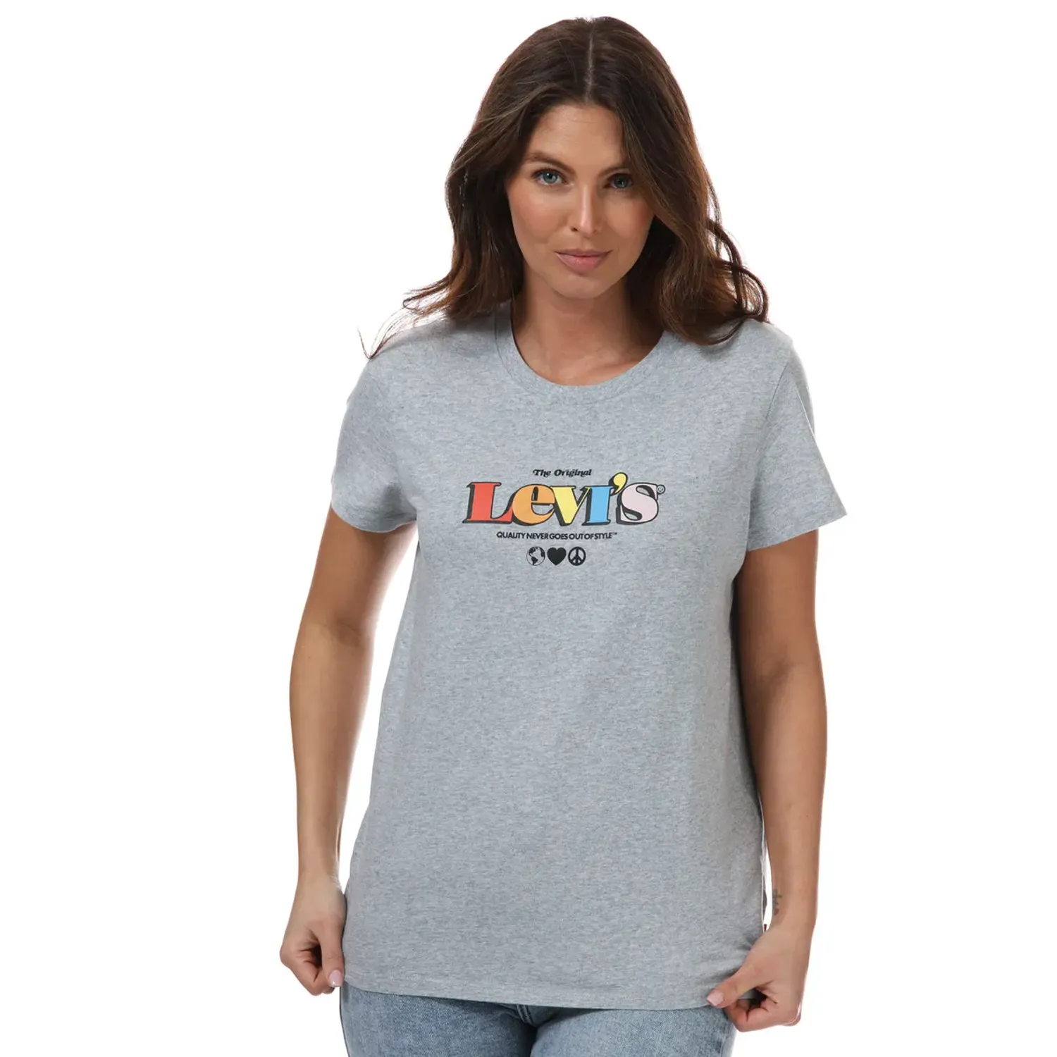Grey Heather Levis Womens The Perfect T-Shirt - Get The Label