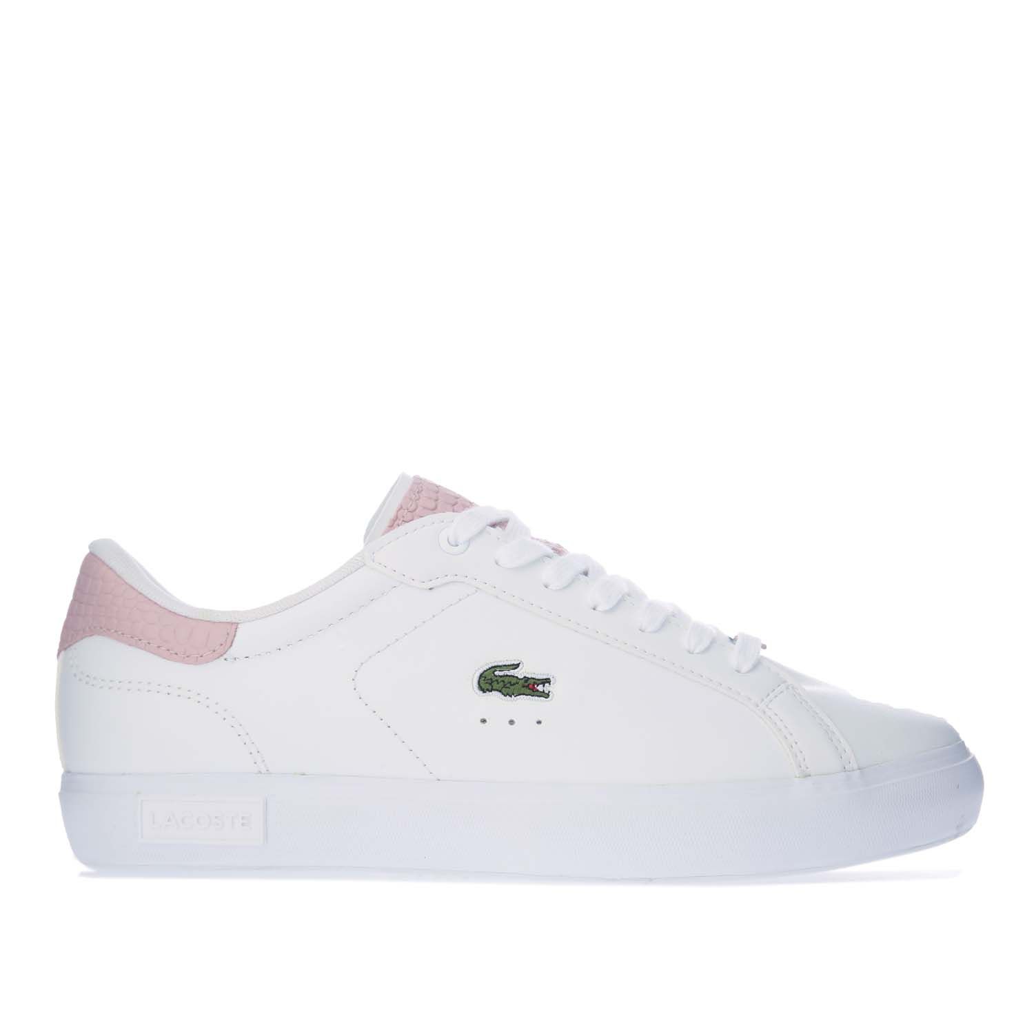 lacoste white pink