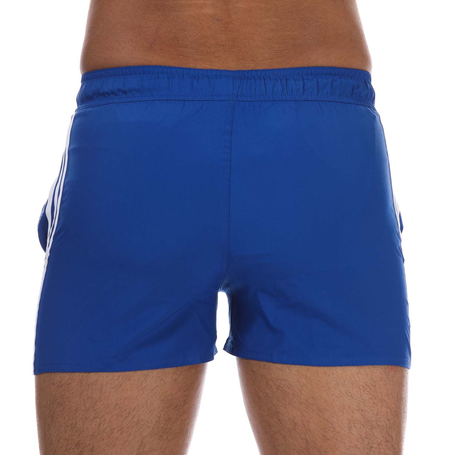Royal Blue adidas Mens 3-Stripes CLX Swim Shorts - Get The Label