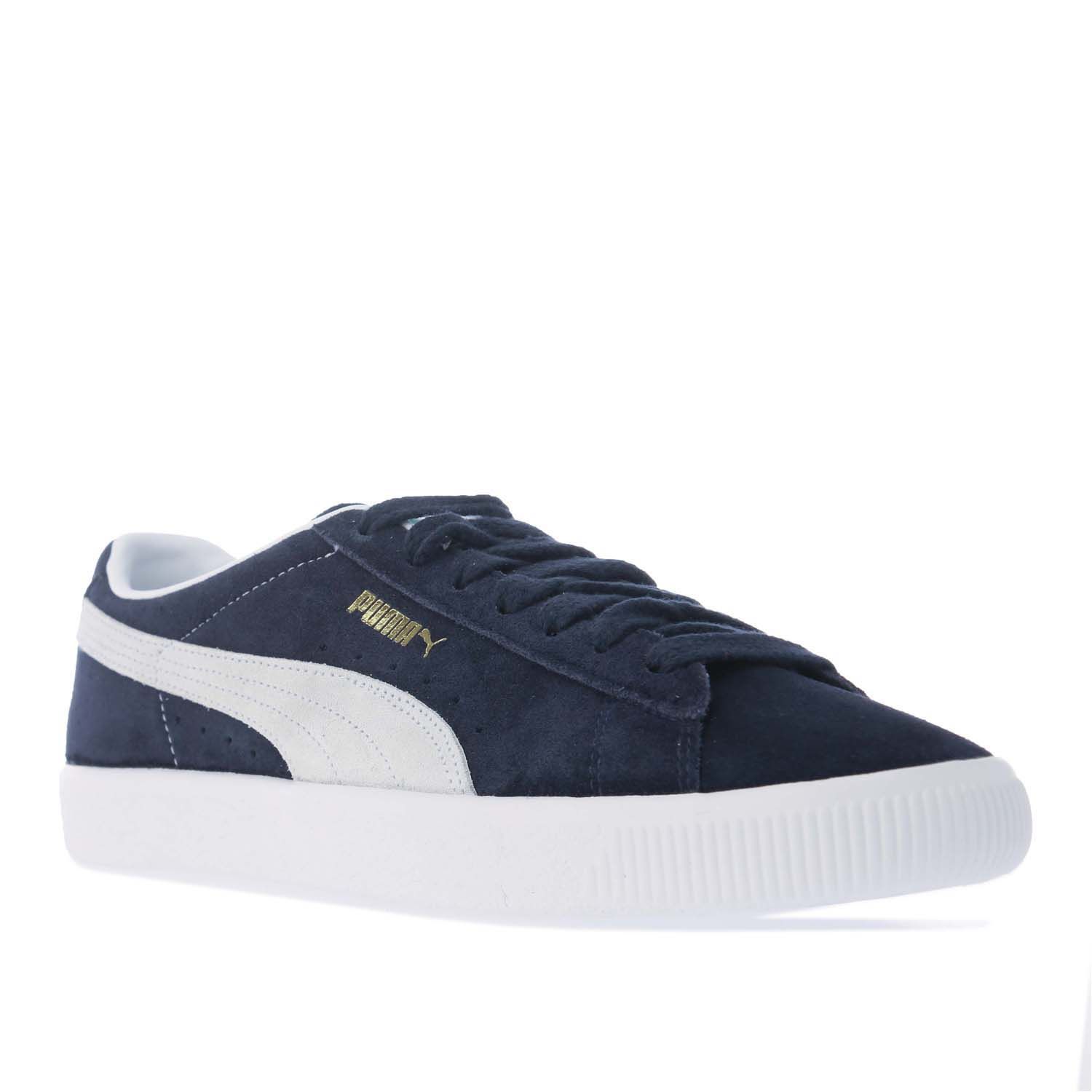 Navy-White Puma Suede VTG Trainers - Get The Label