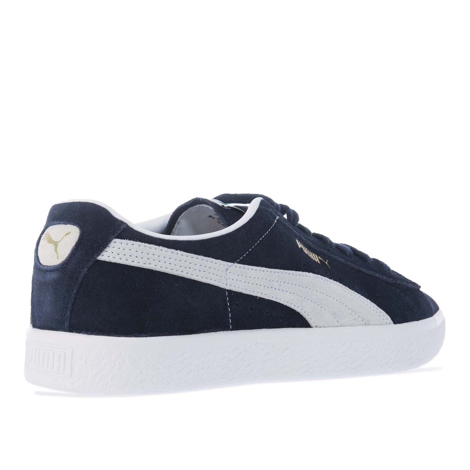 Navy-White Puma Suede VTG Trainers - Get The Label