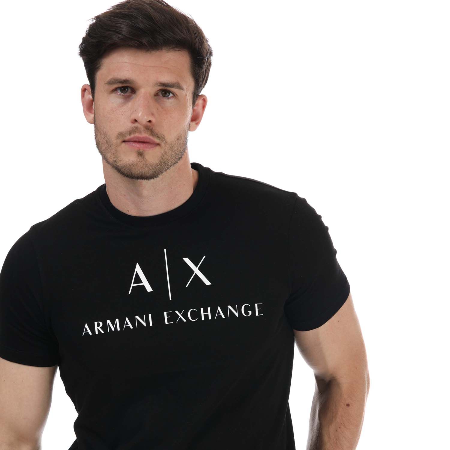 Black Armani Exchange Mens Logo T-Shirt - Get The Label