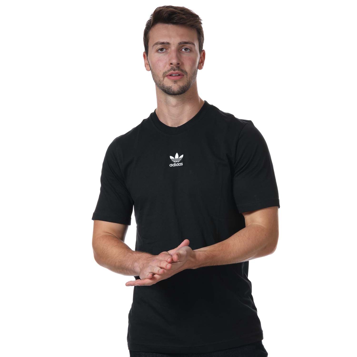 Makkelijk te gebeuren Hobart Oppervlakte Black adidas Originals Trefoil Essentials T-Shirt - Get The Label