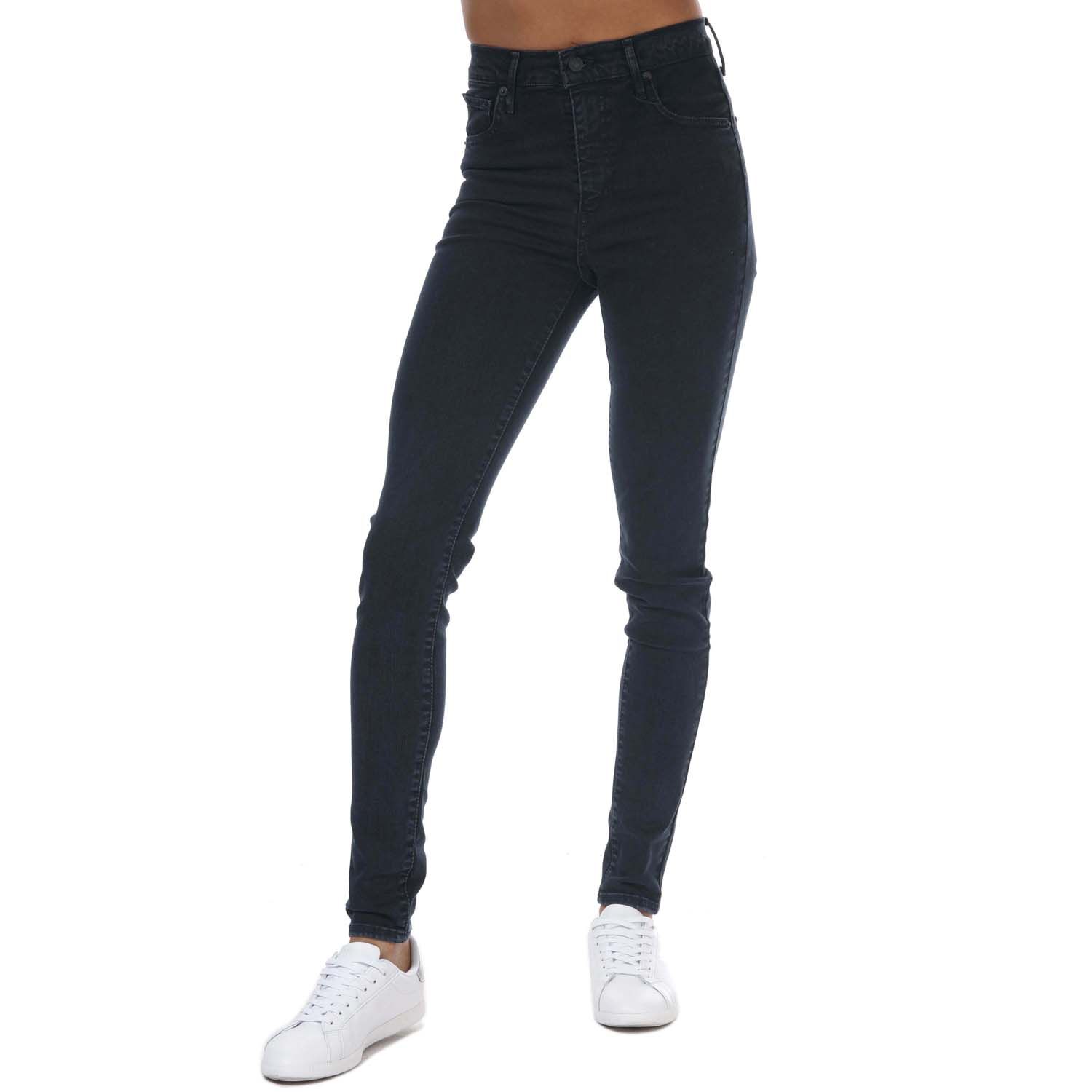 Dark Blue Levis Womens Mile High Super Skinny Jeans - Get The Label