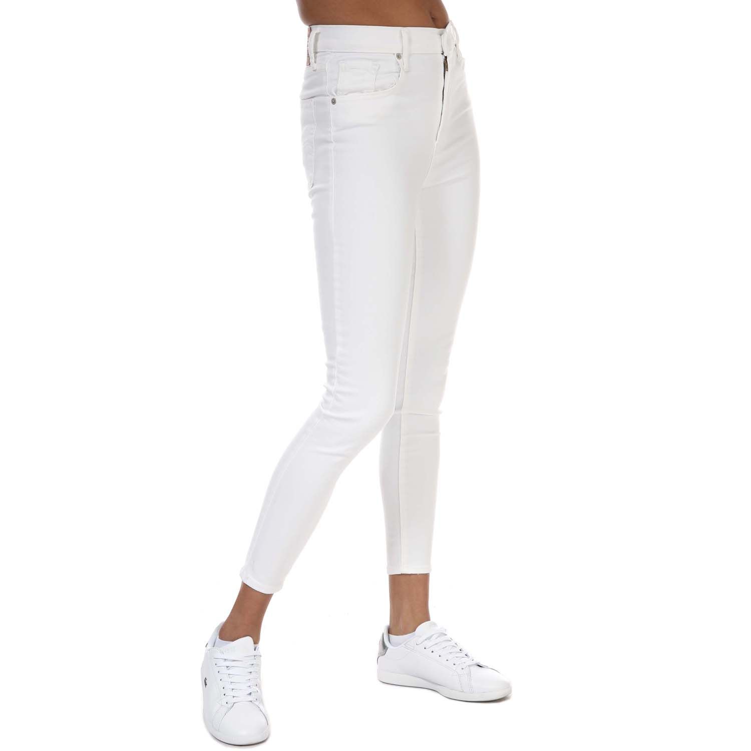 White Levis Womens Mile High Ankle Skinny Jeans - Get The Label