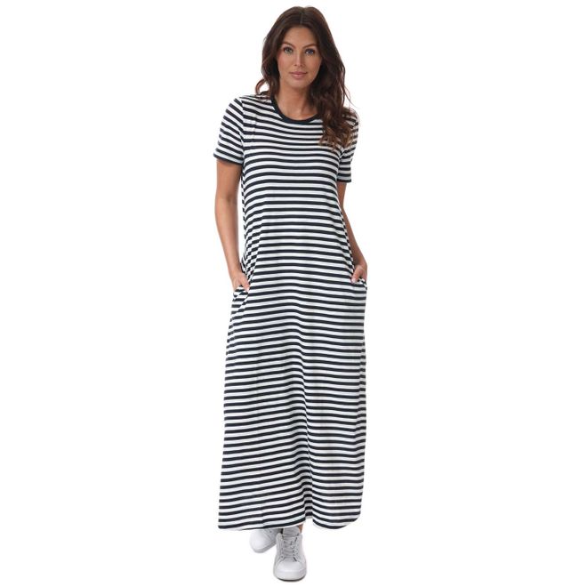 Womens May Stripe Short Sleeve Maxi Dress